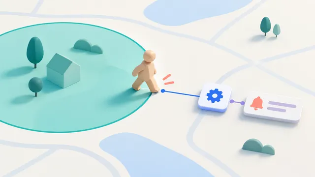 Start a workflow when you arrive or leave
