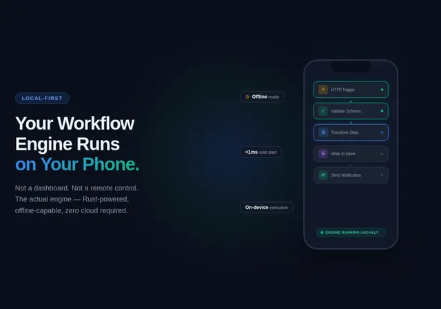 Your Workflow Engine Runs on Your Phone. No, Really.